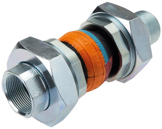 Kompensator, DN40, R 1-1/2" (AG)-R 1-1/2" (AG), EPDM