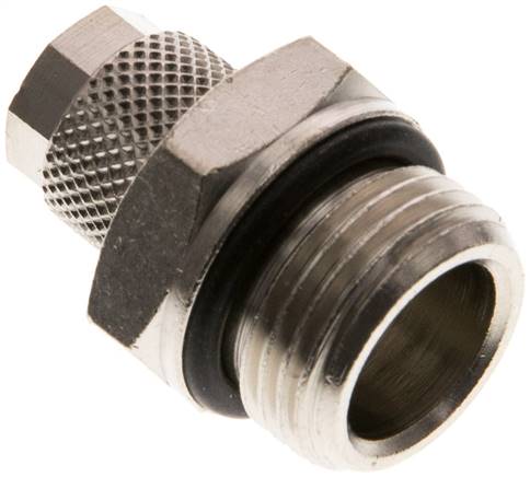 Gerade Verschraubung G 3/8"-6x4mm, Messing vernickelt