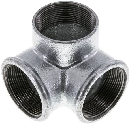 Winkelverteiler 3 x Rp 2" (IG), Temperguss verzinkt