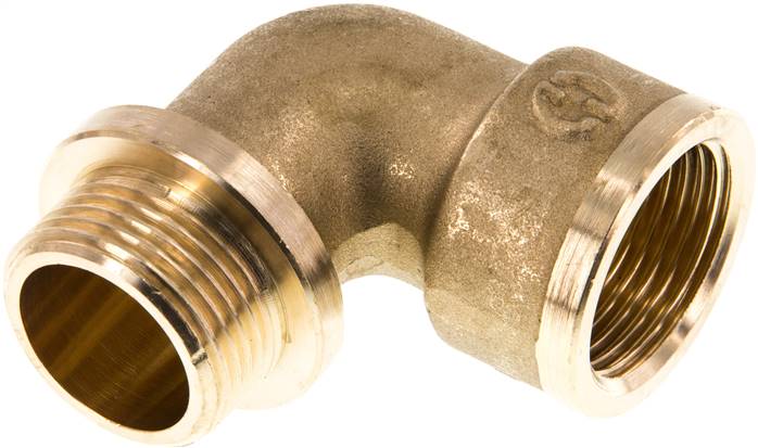 90°-Einschraubwinkel G 3/4"(IG)-G 3/4"(AG), Messing