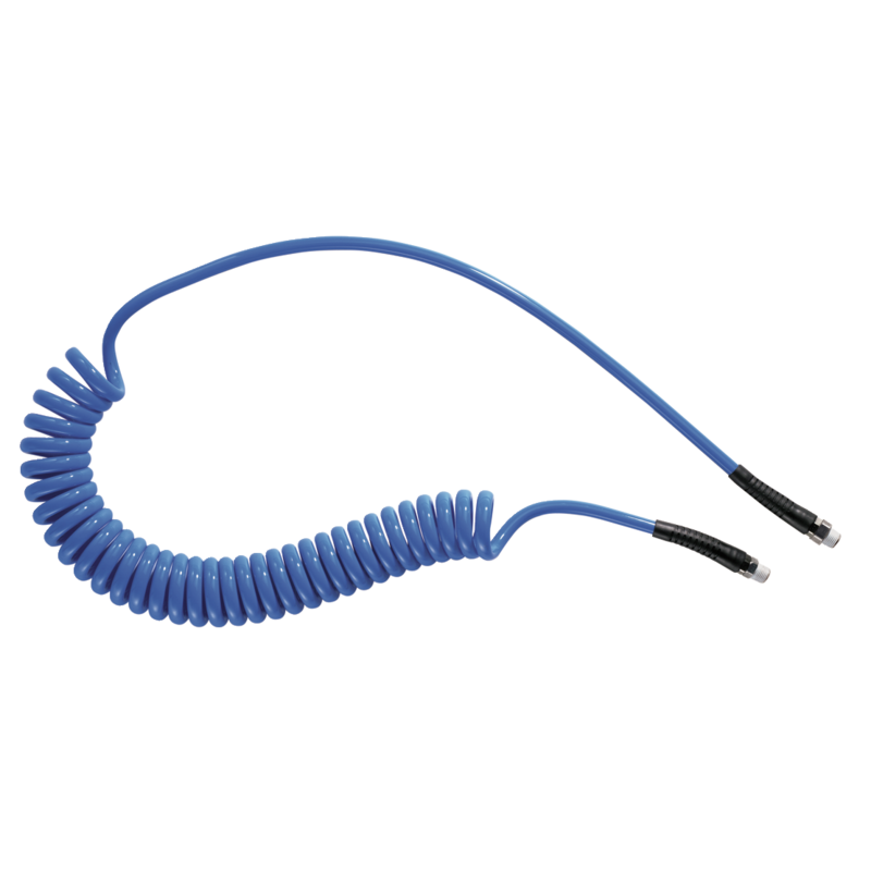 Prevost Polyurethan Spiralschläuche 11 x 16 mm - 8 m mit festem Gewindeanschluss