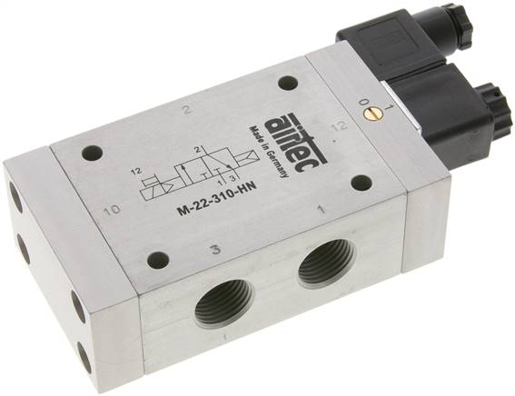 3/2-Wege Magnetventil, G 1/2", Luftfederrückstellung (NC), 115 V AC