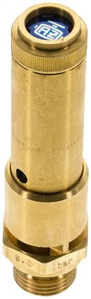 TÜV-Sicherheitsventil G 1/2" (DN10), 12,10 bar, Messing