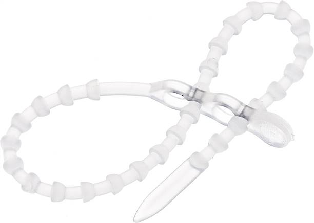 Lösbarer Kabelbinder, 180mm, 2 Befestigungsaugen, natur