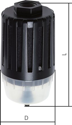 Feinfilter-Schalldämpfer G 1"