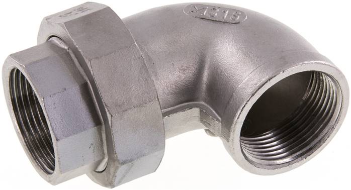 Winkel-Verschraubung konisch dichtend Rp 1-1/4" (IG), Edelstahl