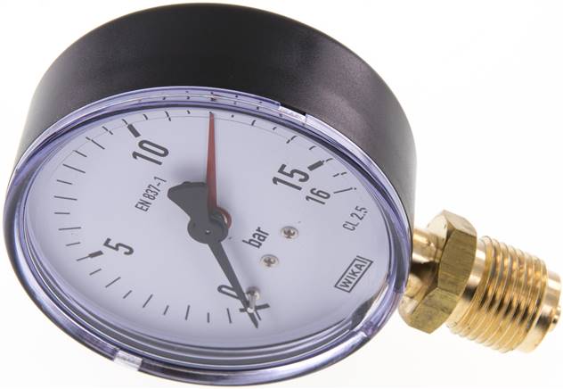 Manometer senkrecht, 80mm, 0 - 16 bar