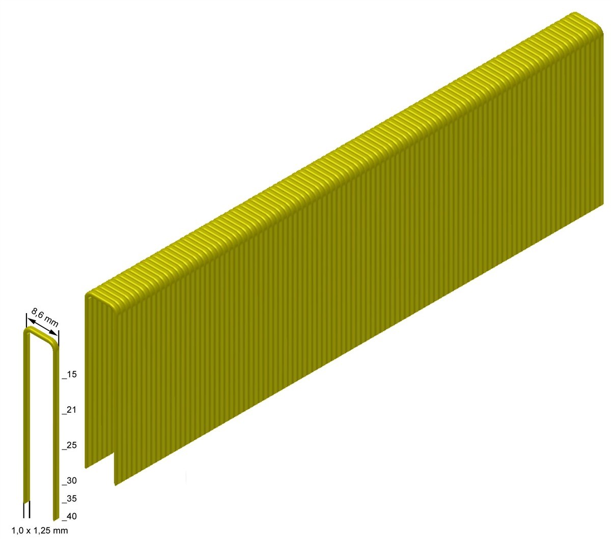 Punti metallici Prebena H40CNKHA - nuovi PU 3.100 pezzi