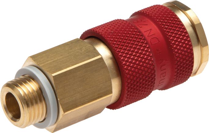 Schnellkupplung (NW7,2) G 1/2"(AG), grün, Kreis Ø 12,5 mm