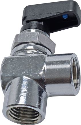 Messing-Mini-Winkelkugelhahn, G 1/4", PN 20, Schalttafelm