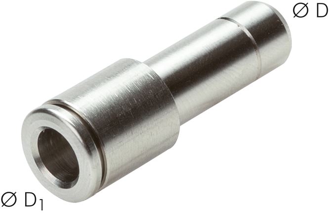 Reduzierung 10mm Stecknippel x 8mm Schlauch, IQS-Edelstahl