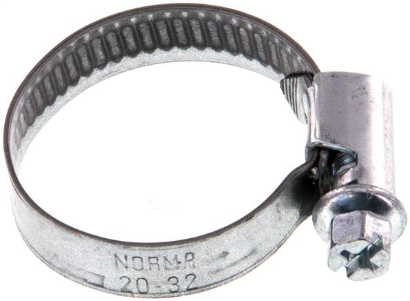 9mm Schlauchschelle 20 - 32mm, Stahl verzinkt (W1) (NORMA)