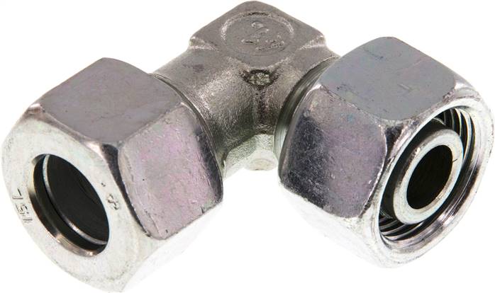 Einstellb. Winkel-Schneidringverschr. 15 L (M22x1,5), Stahl verzinkt