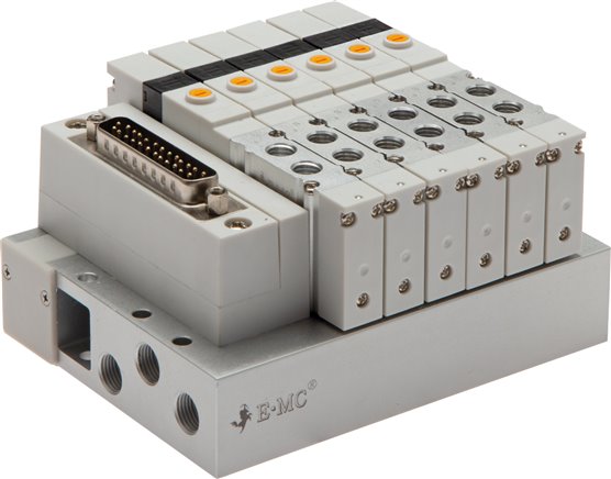 Ventilterminal 6x5/2-Wege, EtherCAT, M 5 an Ventilen (oben)