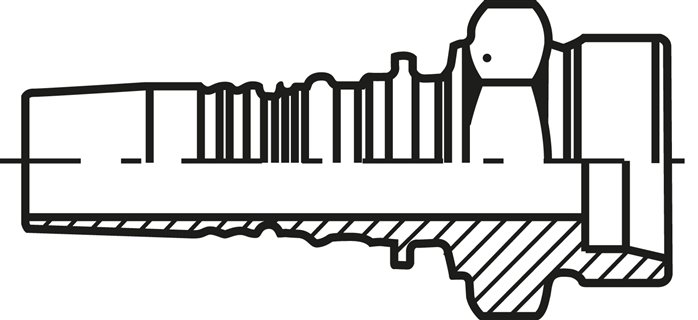 ES-Pressanschluss CES (gerade), M 16 x 1,5 (8 S), DN6