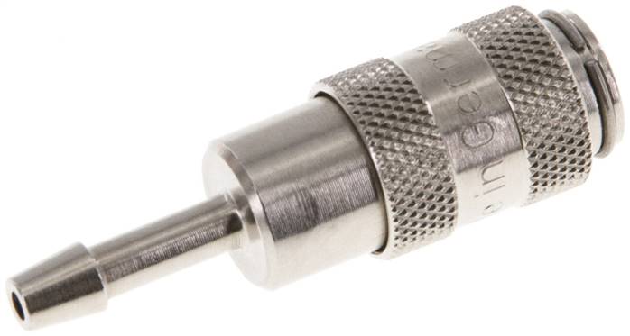 Schnellkupplung (NW2,7) 3mm Schlauch, Messing vernickelt
