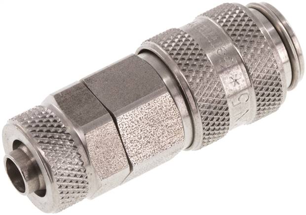 Schnellkupplung (NW5) 8x6mm Schlauch, Edelstahl