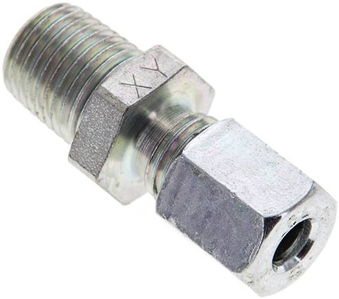 Gerade Schneidringverschr. NPT 1/4"-6 L (M12x1,5), Stahl verzinkt