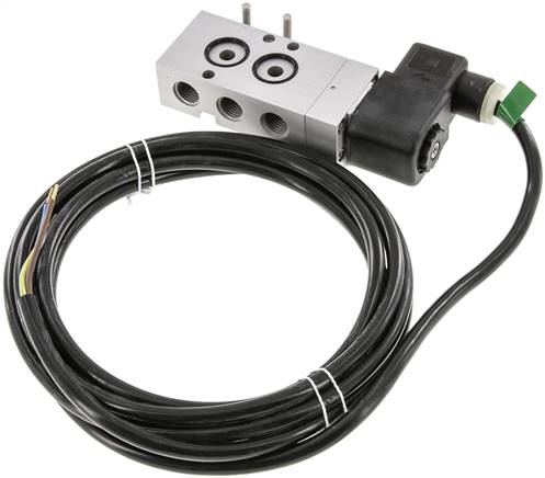 NAMUR-Magnetventil, 5/2-Wege (Federrückstellung), G 1/4", 24 V= (ATEX), mit 3m Kabel