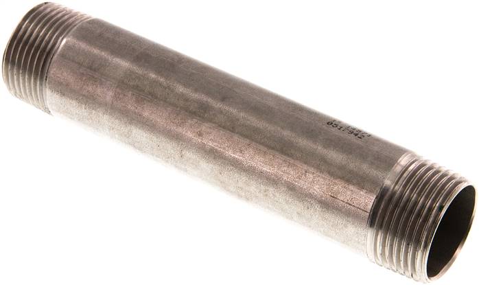 Rohrdoppelnippel R 1"-150mm, 1.4571