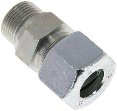 Gerade Schneidringverschr. M 22x1,5-16 S (M24x1,5), Stahl verzinkt