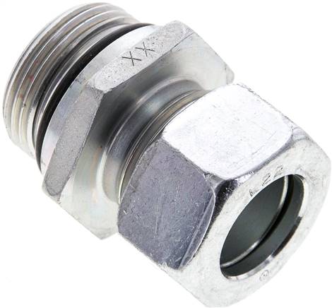 Gerade Schneidringverschr. UN 1-5/16"-12-22 L (M30x2), Stahl verzinkt