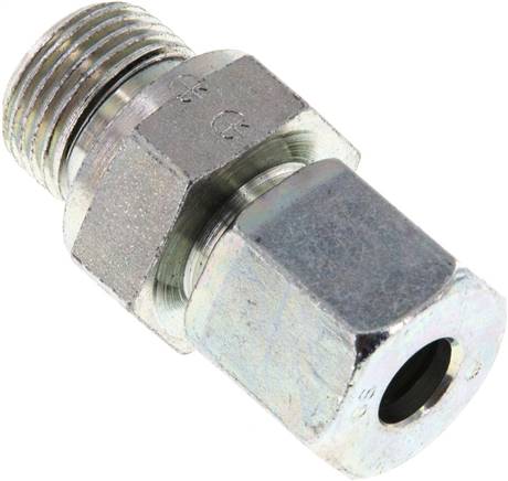 Gerade Schneidringverschr. G 3/8"-8 S (M16x1,5), Stahl verzinkt, Dichtung FKM