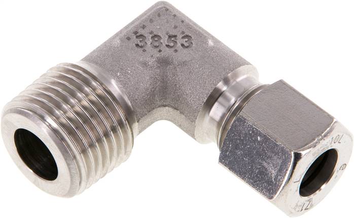 Winkel-Schneidringverschraub. R 1/2"-10 L (M16x1,5), 1.4571