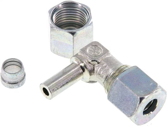 Einstellb. Winkel-Schneidringverschr. 8 S (M16x1,5), Stahl verzinkt