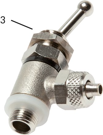 Kipphebelventil 3/2-Wege, Druckeingang: Ringstück, 8 x 6 mm (außen x innen)-G 1/ 1/8"