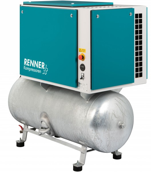 RENNER RIKO 700/500 S Industrie-Kolbenkompressor 10 bar - verzinkter, liegender Behälter