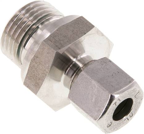 Gerade Schneidringverschr. G 1/2"-8 L (M14x1,5), 1.4571, Dichtung FKM