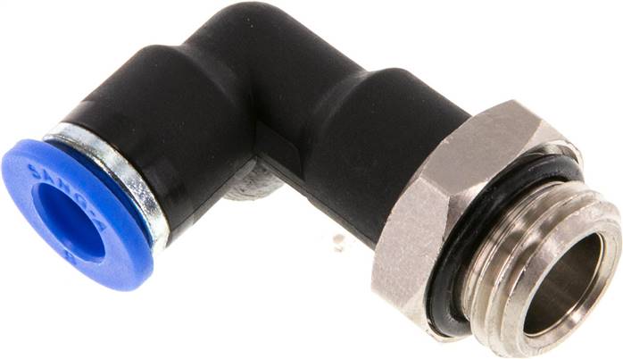 Winkel-Steckanschluss, lang G 1/4"-6mm, IQS-Standard, langer Körper