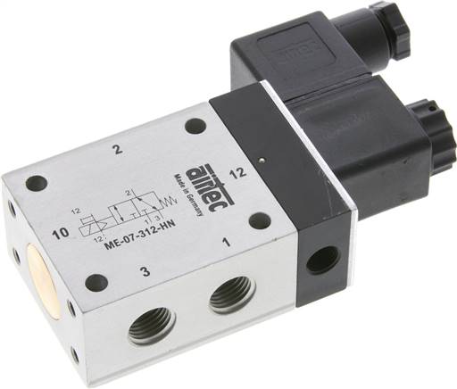 3/2-Wege Magnetventil mit Fremdluftanschluss, G 1/4" (Pilot G 1/8") 230V, -0,95 bis 10 bar