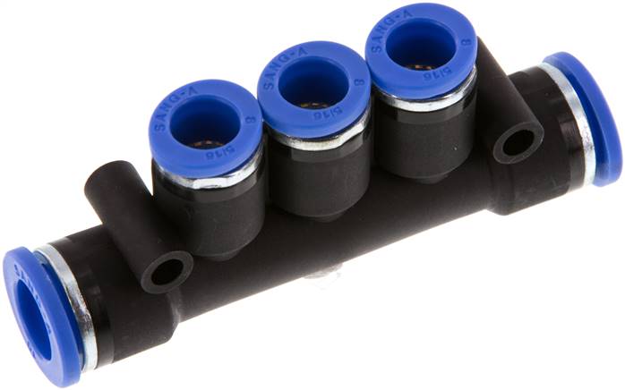 Steckanschluss-Mehrfachvert. 10mm-8mm, IQS-Standard3 Abgänge