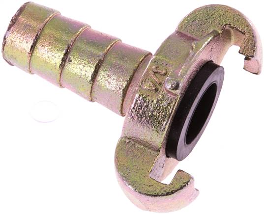 Kompressorkupplung 19 (3/4") mm Schlauch, Stahl verzinkt, Dichtung NBR