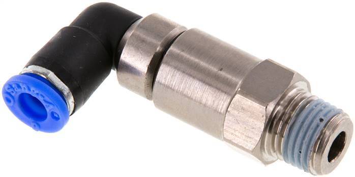 Winkel-Schnelldrehverschraubung R 1/4"-6mm, IQS-Standard