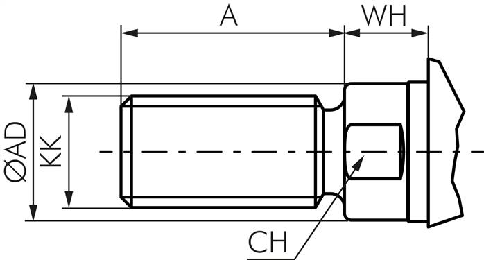 ISO 21287-Zylinder, doppeltw., Kolben 100mm, Hub 300mm, Kolbenstange AG