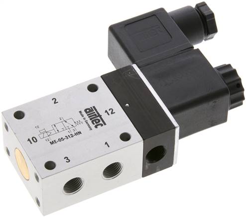 3/2-Wege Magnetventil mit Fremdluftanschluss, G 1/8" 12V=, -0,95 bis 10 bar