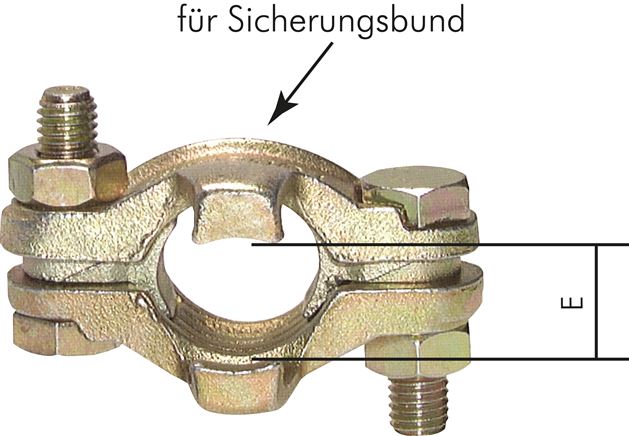 Kompressorkupplung 19 (3/4") mm Schlauch m. Sicherungsbund