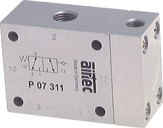 3/2-Wege Pneumatikventil mit Luftfeder, G 1/8", ATEX-Zulassung