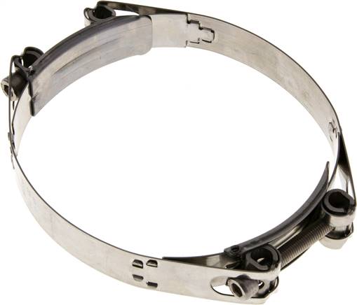 Gelenkbolzenschelle 2-teilig, 115 - 129 mm, 1.4301 (W4)