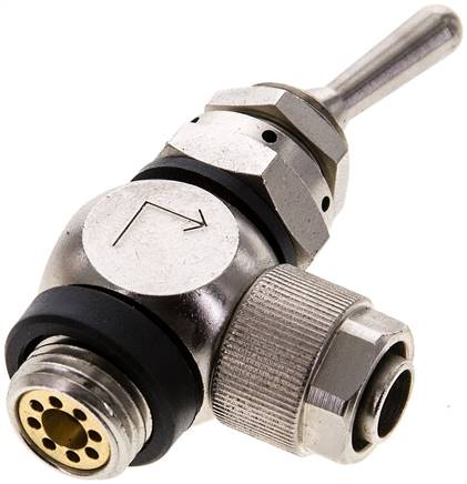 Kipphebelventil 3/2-Wege, Druckeingang: Hohlschraube, 10 x 8 mm (außen x innen)-
