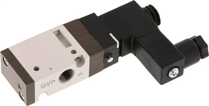3/2-Wege Magnetventil, G 1/8", Federrückstellung (NO), 230 V AC