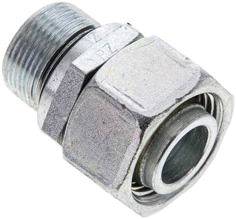 Einstellb. Schneidringverschr. M 26x1,5-22 L, Stahl verzinkt