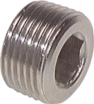 Verschlussstopfen Innenskt. R 1/2", Messing vernickelt