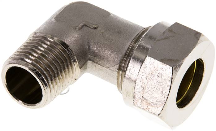 Winkel-Schneidringverschraub. R 1/2"-18 L (M26x1,5), Messing vernickelt