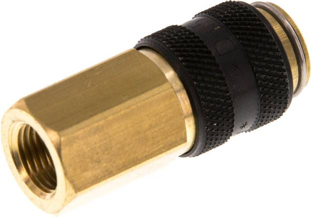 Schnellkupplung (NW5) G 1/8"(IG), Messing, schwarz
