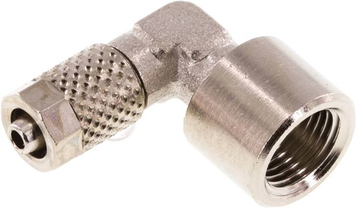 Winkel-Aufschraubverschraubung G 1/8"-5x3mm, Messing vernickelt