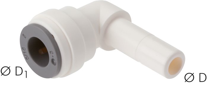 Winkel-Steckanschluss 8mm Stecknippel, IQS-LE (EPDM-Dichtung)